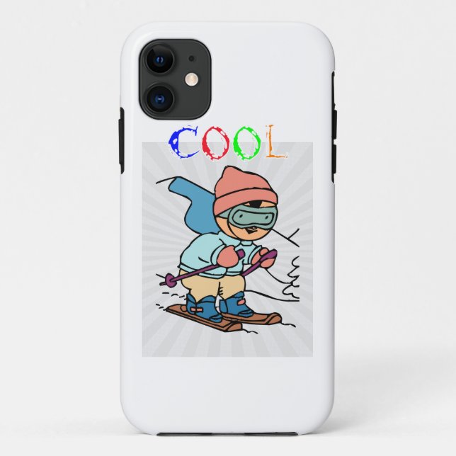 Cool Funny Skier | skiing designs | skiing funny Case-Mate iPhone Case (Back)