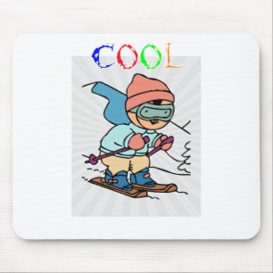 Cool Funny Skier   skiing designs   skiing funny Mouse Pad
