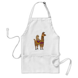 Cool Funny Sloth Riding Llama Standard Apron