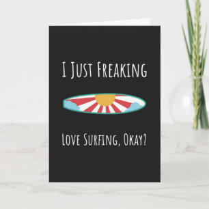 Cool Funny Surfing Cards Summer Surfer Ocean Humou