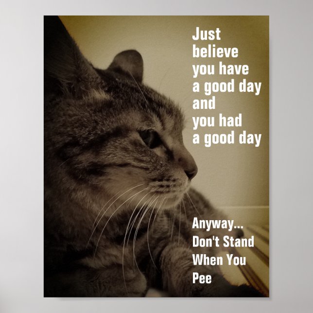 Cool & Funny Toilet Pee Sign Meme (Front)