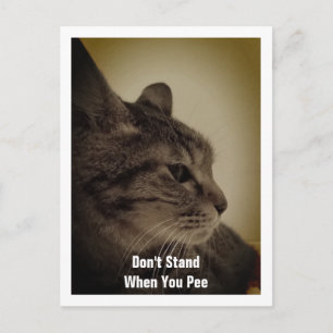 Cool & Funny Toilet Pee Sign Postcard