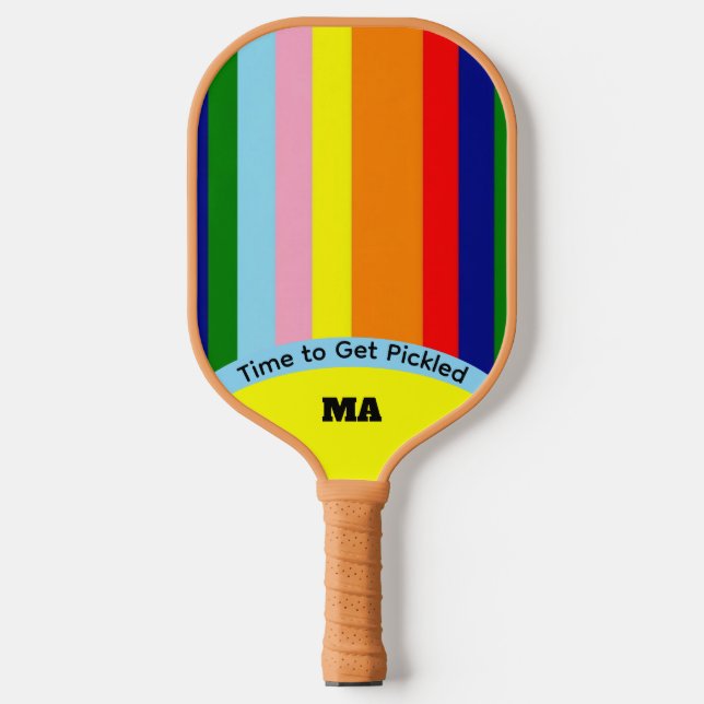 Cool Funny Vivid Retro Colour  Pickleball Paddle (Front)