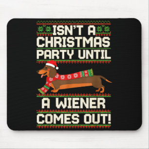 Cool Funny Wiener Dog Christmas Dachshund Holiday Mouse Pad
