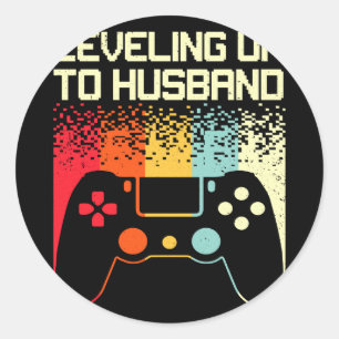 Cool future husband for men boys groom to be classic round sticker