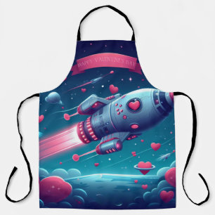 Cool/futuristic spaceship valentine's day apron