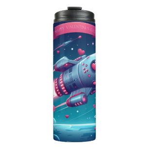 Cool/futuristic spaceship valentine's day thermal tumbler