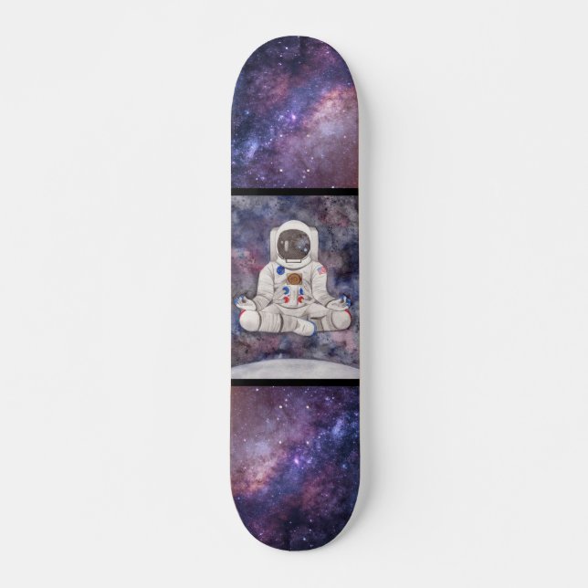 Cool Galaxy Astronaut Skateboard (Front)