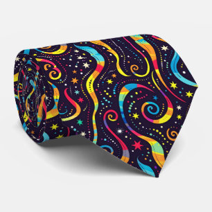 Cool galaxy disco tiled pattern  tie