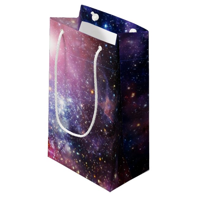 Cool galaxy nebula small gift bag (Front Angled)