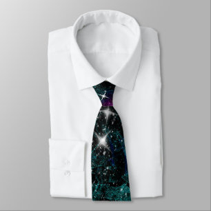 cool galaxy pattern space neck tie 