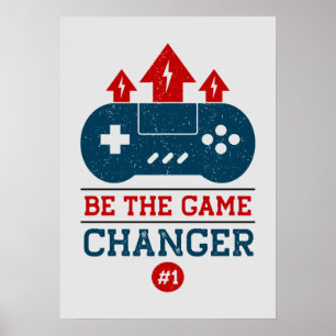 cool game changer gamer room word art poster