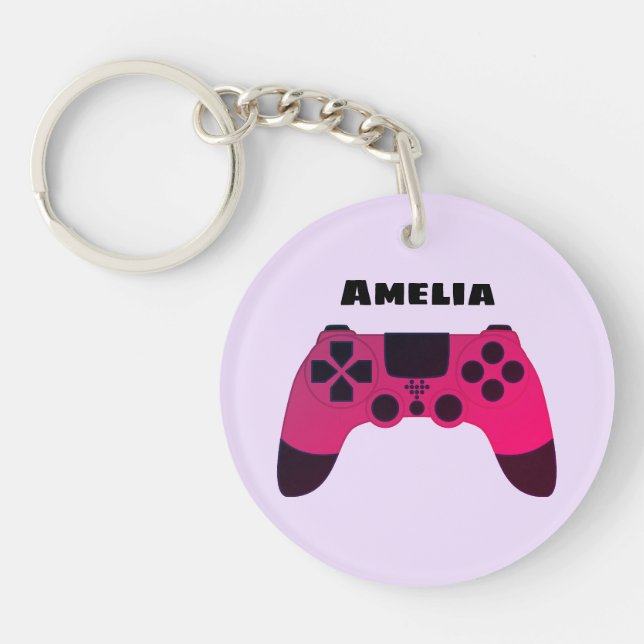 Cool Gamer Design - Gaming Controller Nerdy Key Ring (Front)