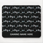 Cool Gamer Personalised Gaming Pattern BlacK Mouse Pad (Front)