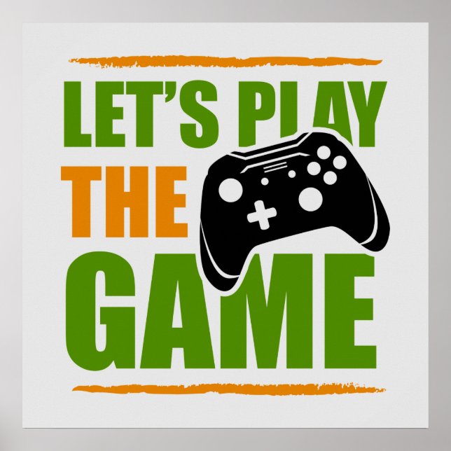 cool gamer room word art game poster (Front)