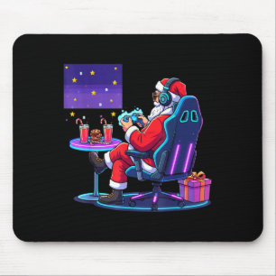 Cool Gamer Santa Playing Games Christmas Boys Styl Mouse Pad