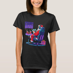 Cool Gamer Santa Playing Games Christmas Boys Styl T-Shirt