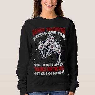 Cool Gamer Valentine Video Games Roses Are Red Po Sweatshirt