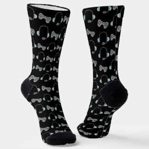 Cool Gamer Video Game Controller Black Gaming Socks
