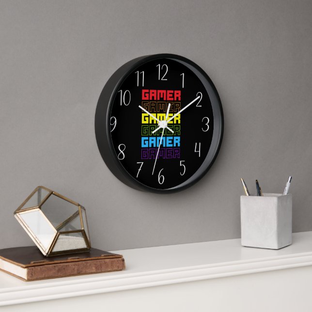 Cool gamer word art  clock (Office)