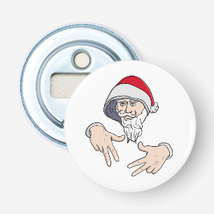 Cool Gangsta Hip Hop Hand Rap Santa Claus Bottle Opener