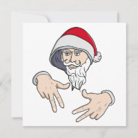 Cool Gangsta Hip Hop Hand Rap Santa Claus