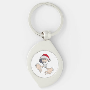 Cool Gangsta Hip Hop Hand Rap Santa Claus Key Ring