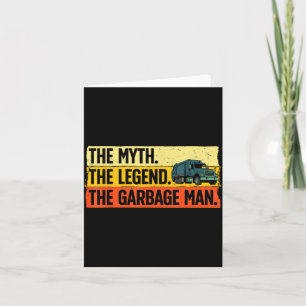 Cool Garbage Man Art For Men Dad Father Garbage Du Card