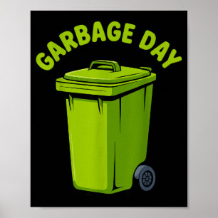 Cool Garbage Truck Art For Men Women Kids Garbage  Poster
