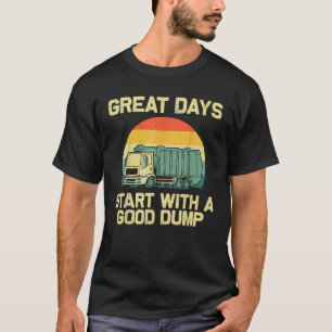 Cool Garbage Truck For Men Kids Boys Trash Waste T-Shirt