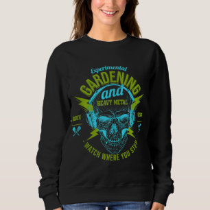 Cool Gardening Heavy Rock Music Skull for Garden M Sweatshirt