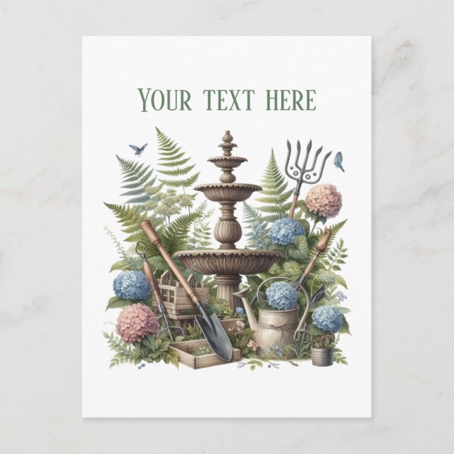 Cool Gardening Landscaping customizable  Postcard (Front)