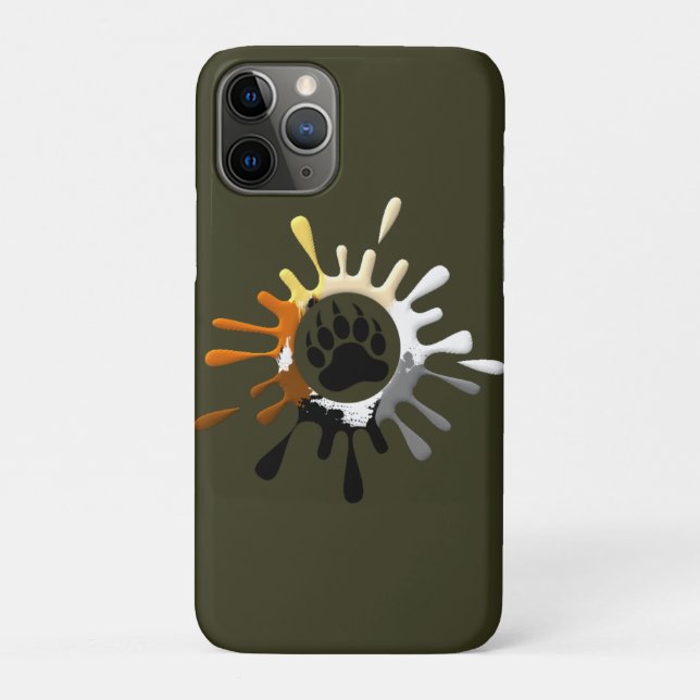 Cool Gay Bears Pride Bear Paw Case-Mate iPhone Case (Back)