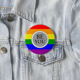 Cool Gay Pride Flag Be You 7.5 Cm Round Badge