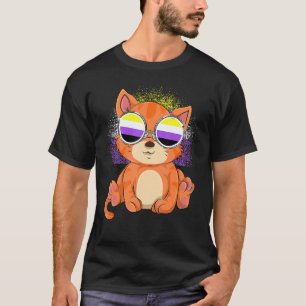 Cool Gay Pride Sunglasses Pride Month Cat LGBT Non T-Shirt