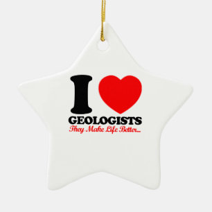 cool geologists designs ceramic ornament