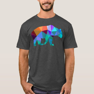 Cool Geometric Bear Wildlife Mountain Animal  T-Shirt