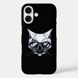 Cool Geometric Cat iPhone Case - Barely There Styl