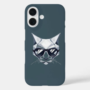 Cool Geometric Cat iPhone Case - Barely There Styl