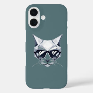Cool Geometric Cat iPhone Case - Barely There Styl