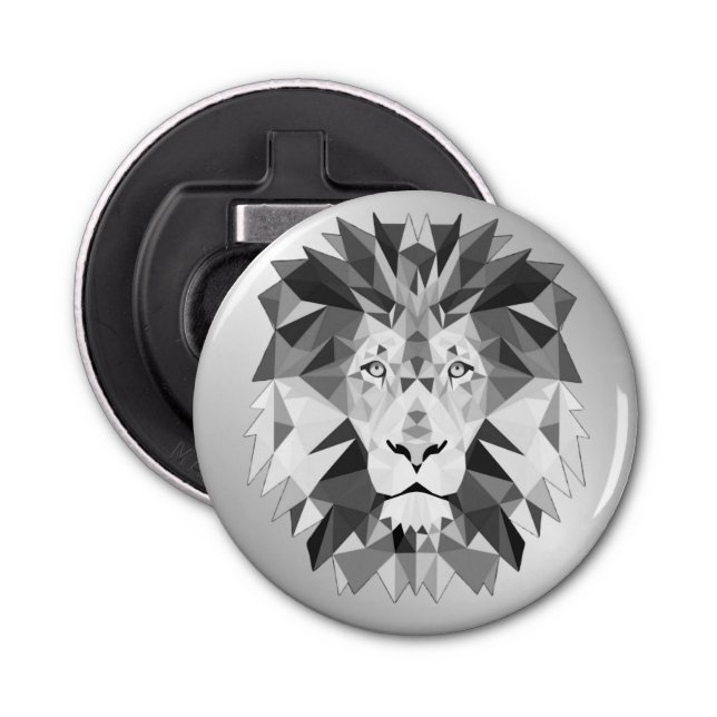 Cool Geometric Lion Head Bottle Opener (Front)