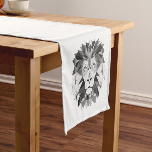 Cool Geometric Lion Head Medium Table Runner