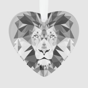 Cool Geometric Lion Head Ornament
