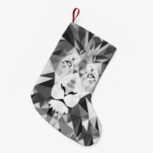 Cool Geometric Lion Head Small Christmas Stocking