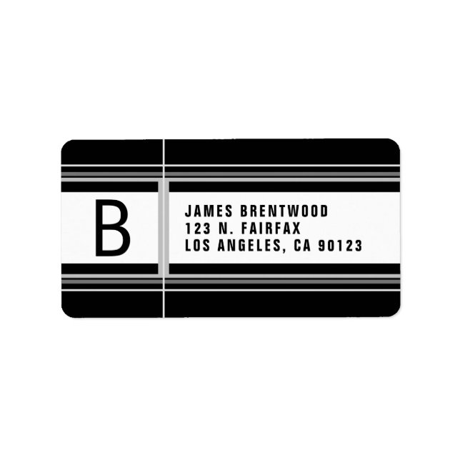 Cool Geometric Stylised Return Address Label (Front)