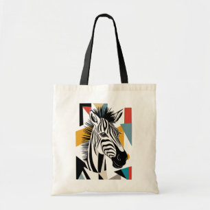 Cool Geometric Zebra African Wildlife Tote Bag