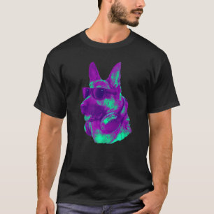 Cool German Shepherd Dj With Headphones Sunglasses T-Shirt