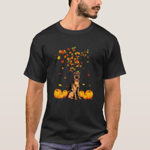 Cool German Shepherd Dog Autumn Thanksgiving T-Shirt