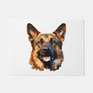 Cool German Shepherd in polygon style Classic T-Sh Doormat
