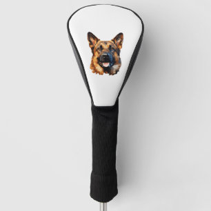 Cool German Shepherd in polygon style Classic T-Sh Golf Head Cover